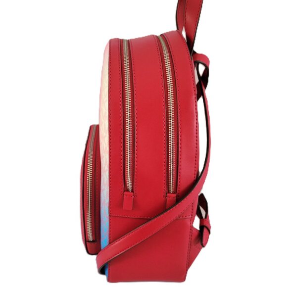 Michael Kors Jaycee Medium Zip Pocket Backpack MK Dark Raspberry Multi Ombre - Picture 3 of 8
